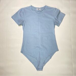 Sheiugu Light Blue Short Sleeve Bodysuit